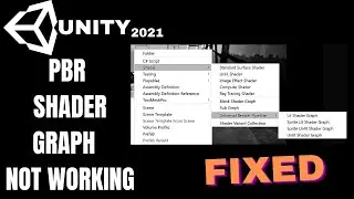 How to Fix PBR Shader Graph Error in URP / HDRP - UNITY(2021)/HINDI