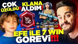SONUNDA EFE'Yİ KLANA ALDIM! 7 WİN GÖREVİNİ YAPIP ÜNVANI ALABİLECEK MİYİZ? (ÇILDIRDIM) PUBG Mobile