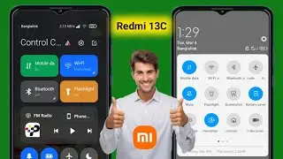 How To Change Control Center Settings HyperOS Xiaomi Redmi 13C 2025.