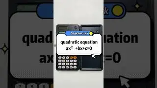 Calculator trick🟡Quadratic equatiom