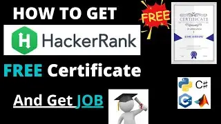 Hackerrank FREE Certificate course | Get job from Hackerrank | 