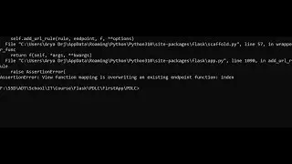 Assertion Error, View function mapping is overwriting an existing endpoint function | Aryadrj | IT