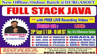 Full Stack Java Offline/Online Training @ DURGASOFT