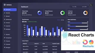 Build A React Admin Dashboard With Dark/Light Mode & Recharts | ReactJS & ReCharts