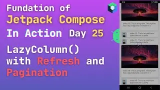 jetpack compose lazycolumn with pagination | jetpack compose lazycolumn pull to refresh | day 25