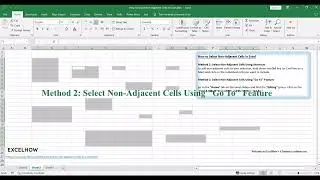 How to Select Non Adjacent Cells in Excel