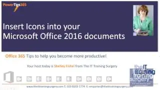 Insert icons in Office 365 - NEW for November