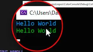 How to set Text Colors in the Console in C++