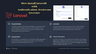 How install laravel 8 with Authentication Jetstream Livewire