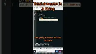 Total character in a string | c programming | #clanguage #shorts