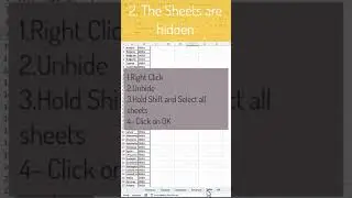 #044 The sheets in the file are LOST. What to do? #excelfree #excel  #excelonline #exceltips