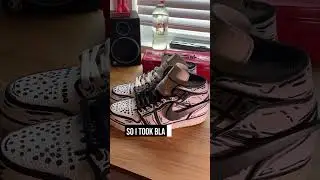 Custom Cartooned & 3D Printed Air Jordan 1s ! #nike #offwhite #customsneakers #sneaker #sneakerhead