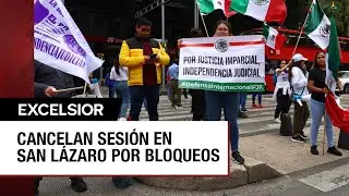 Protestas en el Senado previo a la discusión de la reforma al Poder Judicial