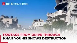 Gaza destruction: UN video shows wrecked buildings amid Israel-Hamas War in Khan Younis