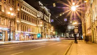 Saint Petersburg. A long walk along Nevsky Prospekt at night (2024.05.24)