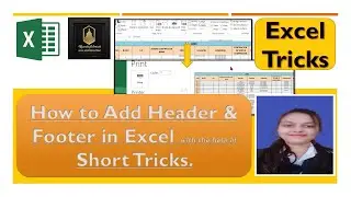 "Professional Excel Header and Footer Tutorial "#Rpandeytutorials