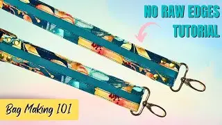 Unique Pieced Cross Body Strap Tutorial - No Raw Ends!!