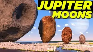 ALL JUPITERS MOON size Comparison 🌑