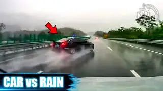 CAR vs RAIN, Hydroplaning, SPIN OUTS and Situations with NO VISIBILITY!