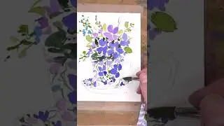 My favorite watercolor technique !! #watercolorpainting