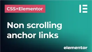 Non scrolling anchor links in CSS and Elementor | Jump to a link on the same page without scrolling