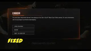 You have been temporarily banned from playing on the Call of duty: Black Ops 6 (PC Game Pass Bug)