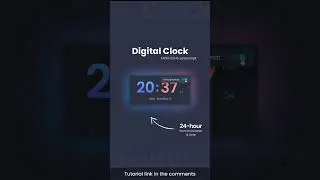 Digital Clock Design | With 12-hour/24-hour Format Switcher - Html, Css & Javascript #Shorts