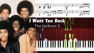 The Jackson 5 - I Want You Back - Accurate Piano Tutorial with Sheet Music