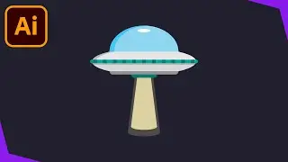 How To Draw A UFO In Adobe Illustrator | Outer Space Series