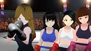 СНОВА бьём аниме девочек Guilty loving boxing 2 часть Doki Trash 