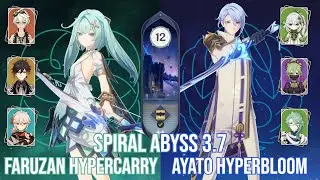 4k - C6 Faruzan Hypercarry and C1 Ayato Hyperbloom - Genshin Impact Abyss 3.7