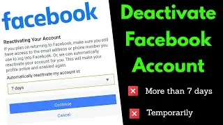 How To Deactivate Facebook Account Temporarily