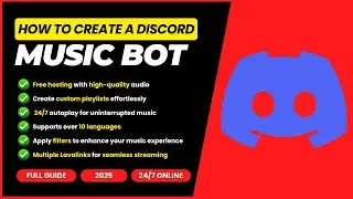 How to create discord music bot | 2025 | discord js | Free hosting | Full guide video