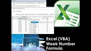 Excel (VBA) Week Number Formula