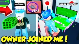 The OWNER Of YouTube Simulator JOINED ME And GAVE ME INFINITE TOKENS AND SOMETHING ELSE... (Roblox)