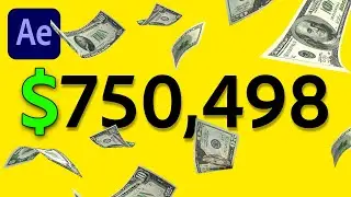 After Effects 🤑 Money Number Counter Animation 💸 💲0 ▸ 💲1,000,000+ | Tutorial