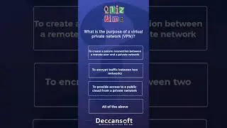 What is the purpose of a virtual private network (VPN)? #quiztime