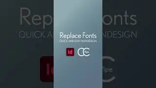 Replace Fonts in #indesign #shorts #fonts