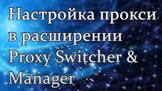 Настройка прокси в расширении Proxy Switcher & Manager