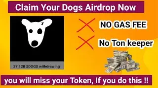 Final step : How to claim dogs token to bybit wallet without gas fee / dogs token withdrawal