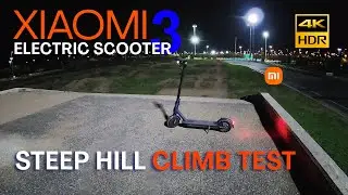 Xiaomi Mi Electric Scooter 3 - Steep Hill Climb Test (Environment Sound Only) 4K