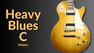 Heavy Blues Groove Guitar Backing Track in C Major