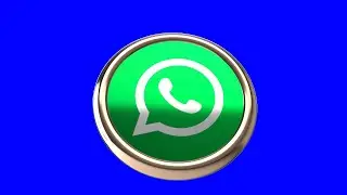 Green screen Footage | WhatsApp 3D Logo Animation Loop