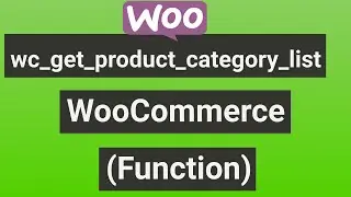 wc_get_product_category_list - WooCommerce (function)