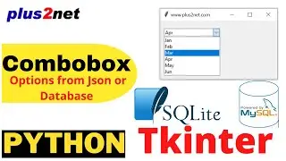 Tkinter Combobox options taken from MySQL, SQLite database table, CSV file and Json string