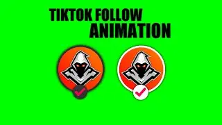 TikTok Follow Button Animation For Your Videos - GREEN SCREEN