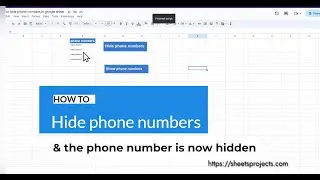 How to hide phone number in google sheets