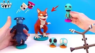Making Garten of Banban 6 with Clay 😬 Kittysaurus and the Nanny