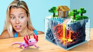 I Built REAL Minecraft for my Axolotl