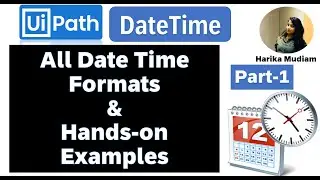 Learn what are the different Formats of Date and Time - Date time - Part1